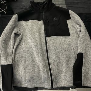Black and Gray Reebok Zip up sweatshirt jacket